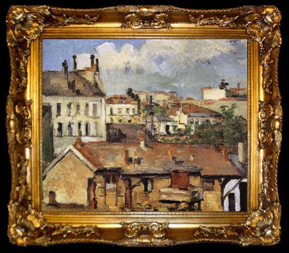 framed  Paul Cezanne rooftop, ta009-2